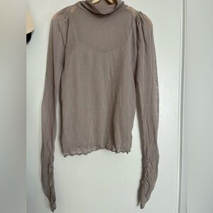 Chic Beige Long Sleeve Blouse